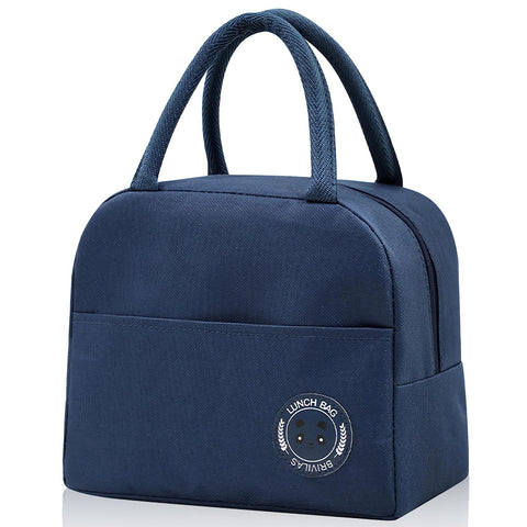 Bag Insulated Lunch Bags, Thermal Lunch Tote Bags for Men Kids Girls, Water-Resistant Lunch Organizer for Work, School, Picnic Outdoor (Navy Blue)