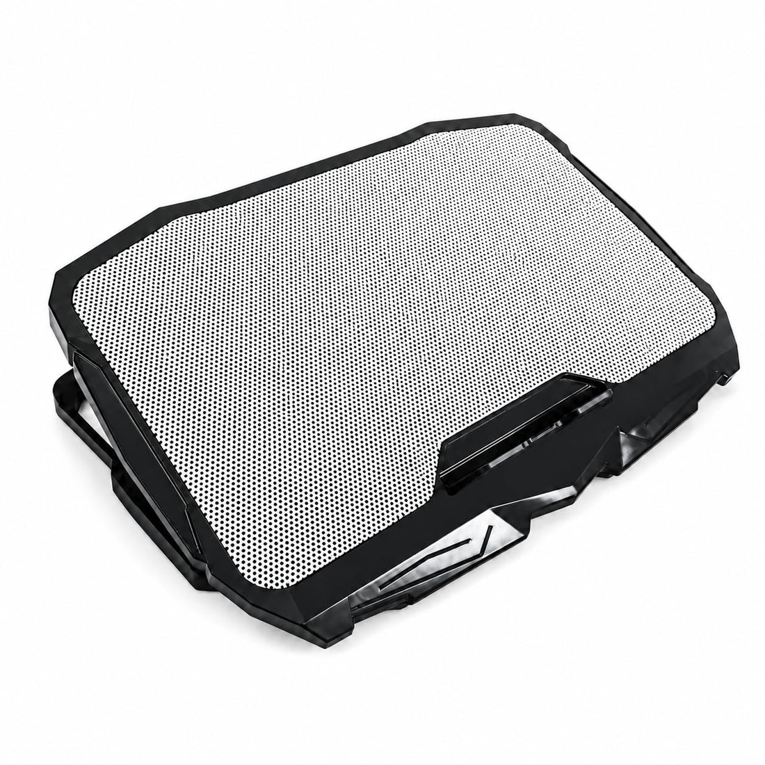 Laptop Cooling Stand with Fan, USB Powered Notebook Cooler Pad, Quiet Air Flow Laptop Holder with LED Light for Desk, Home Office, Study and Gaming, ZR750 (White)