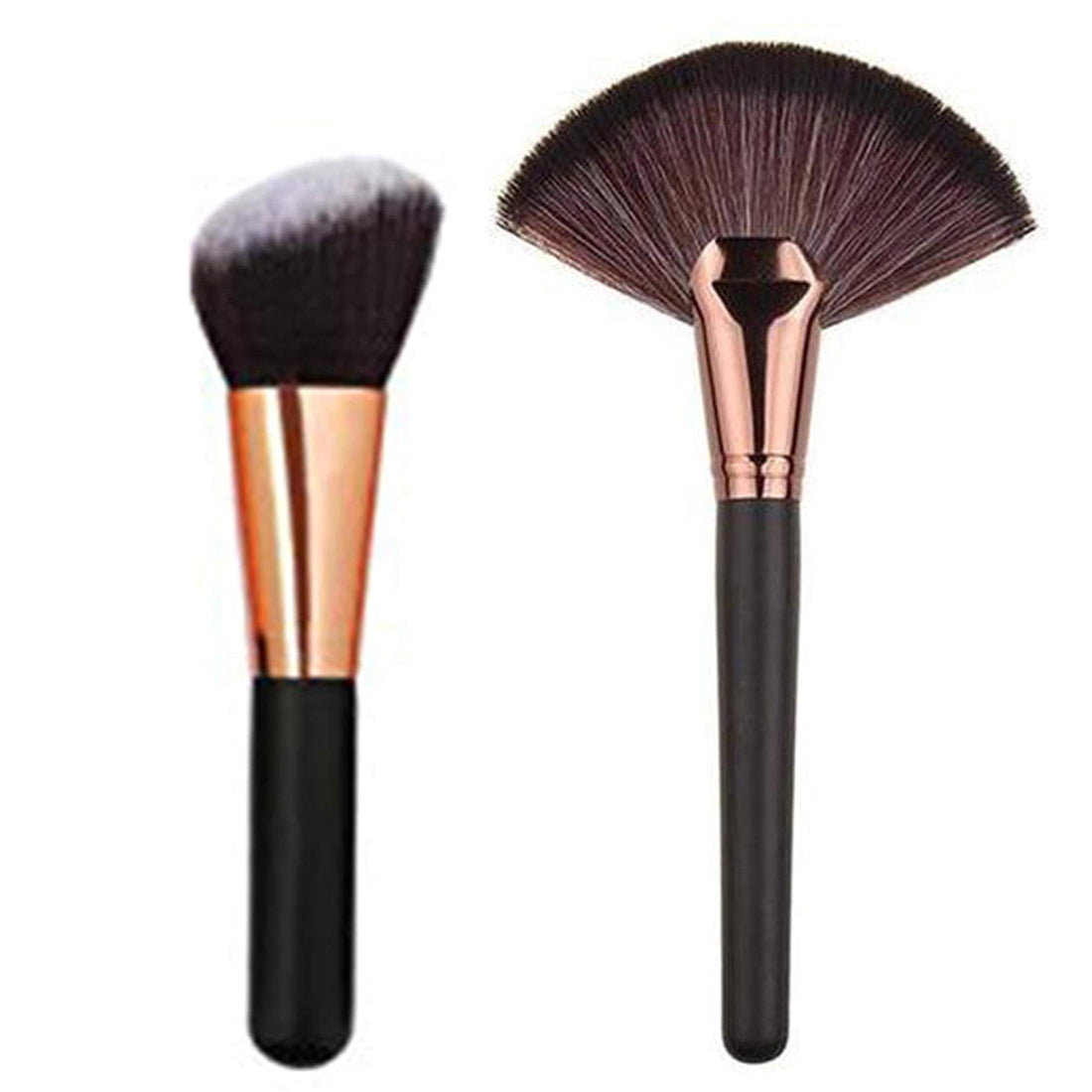 Makeup Brush 2 Pcs From Industrial Goat Hair For Powder and High Line and Blusher