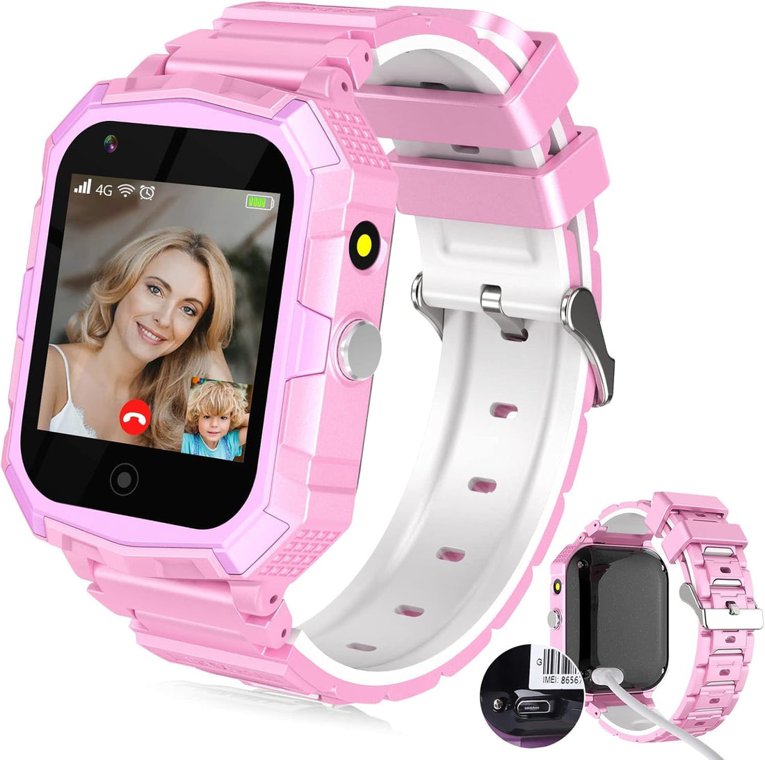 Original Z7A Smart Watch For Kids With GPS And Tracking Camera For Kids - Pink