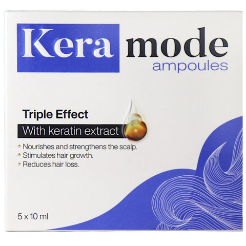 Keramode Hair Ampoules Triple Effect With Keratin Extract-5Ampoules/10ml