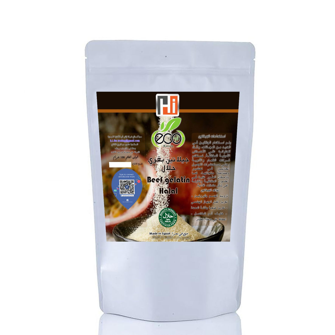Eco Healthy Heathly - Halal Beef Gelatin Powder - 100g