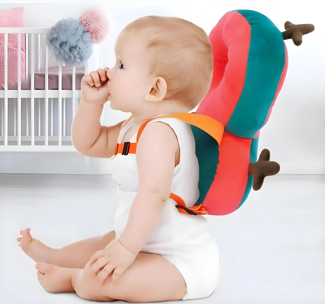 Safety Cushion - Soft, Portable Head Protector for Early Walkers and Crawlers, Offers Full Head and Back Coverage in a Stylish Backpack-Inspired Design