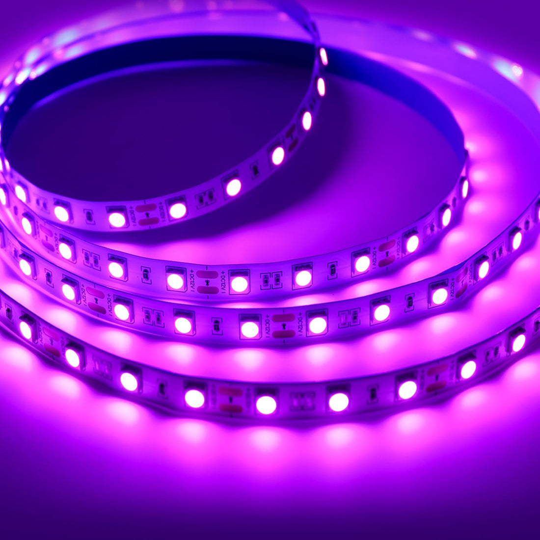 iNextStation 12V Pink LED Strip Light, 16.4ft/5M 300 LEDs SMD5050 Flexible Cuttable LED Tape Light, LED Strip Light for Indoor Home Bar Kitchen Festival Decoration (Power Adapter Not Included)