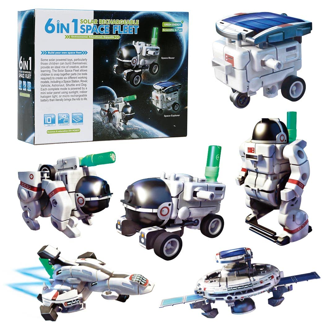 Solar Space Toys, Solar Space Fleet Building Kit, Science Experiment Building Set
