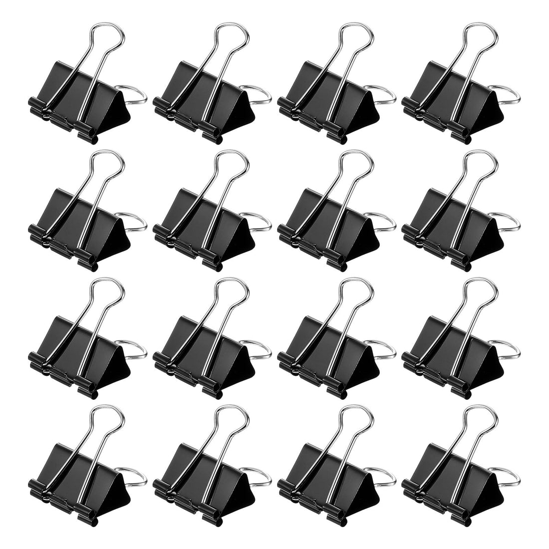 M&G Binder Clips 32mm/1.28 Inch, 24 Pcs Small Binder Paper Clip Bag Clips Pocket Clip Office Supplies for Organizing Documents and Papers, Black