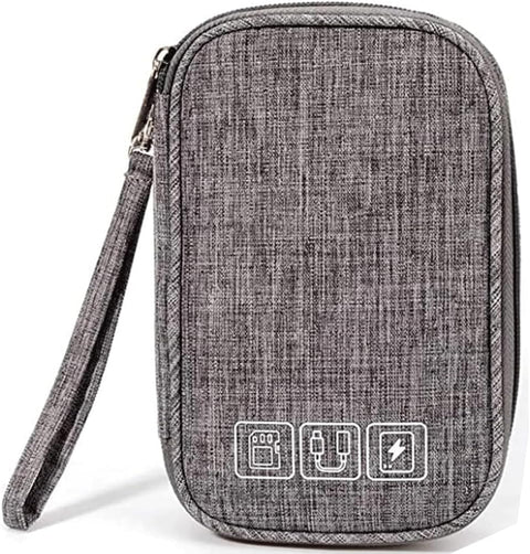 Electronic Organizer Bag, Travel Cable Accessories Case, Waterproof Electronic Accessories Organizer Bag for Power Bank, Charging Cords, Chargers, Mouse, USB Cable, Earphones(Smart Home) (Grey)