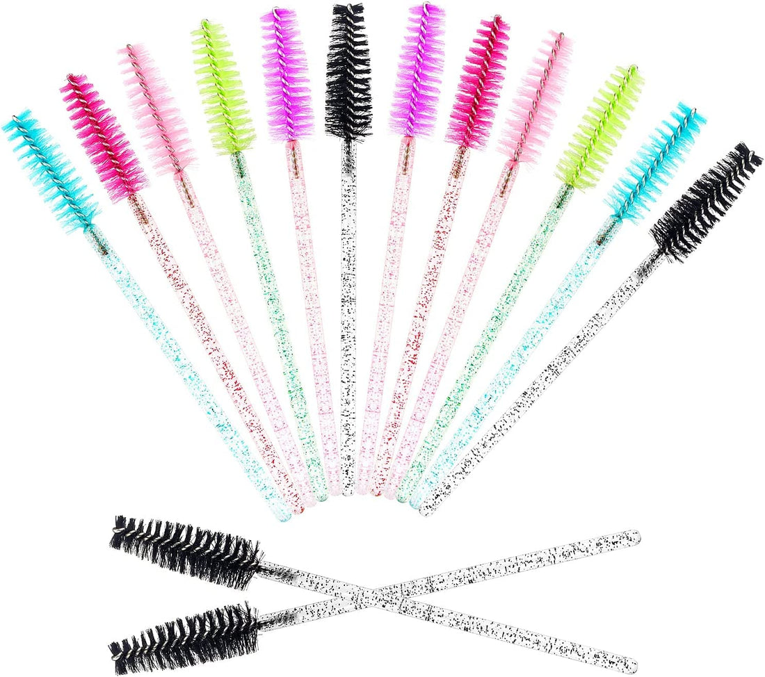 ZHIYE 50 pcs Eyelash Mascara Brushes, Wands Applicator Eyebrow Brush Makeup Kit, Eyebrow Castor Oil Brush Makeup Tool