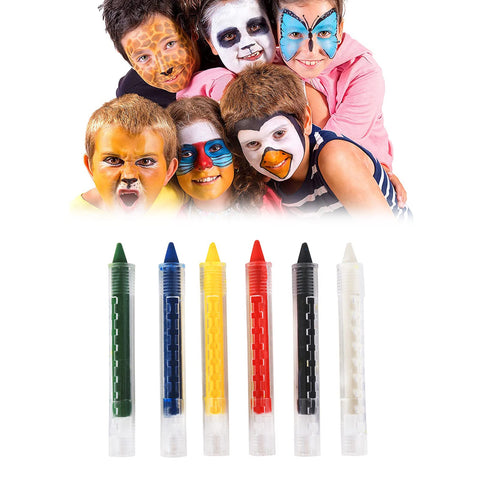 TUKNN Children's Make-Up Set, Body Colour, Children's Make-Up Set, Face Paint, Children's Make-Up Set, Halloween, for Birthday Party, Children's Day, Halloween, Carnival and Christmas, 6 Colours