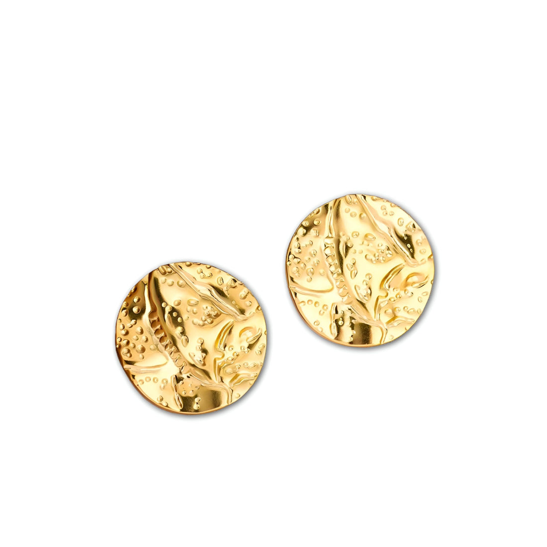 Gold Earrings-Antique Matte Earrings with 18K Gold Shapes for Women, Perfect for Parties, Modern Accessories Gifts
