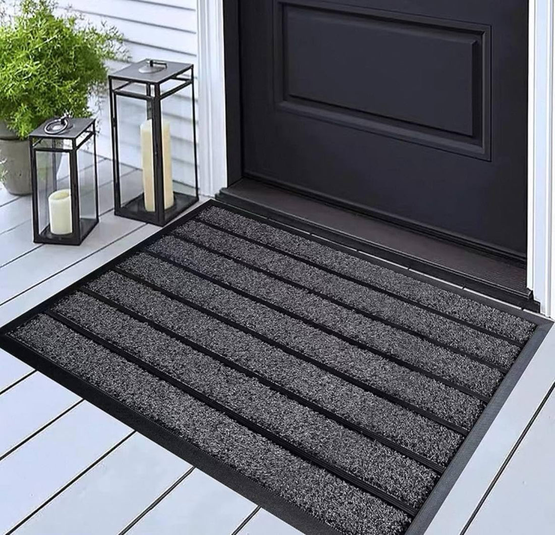 Generic Modern Striped Indoor Runner Rug, (black), 45x75 cm, Elegant Entrance Mat for Home and Office .rom