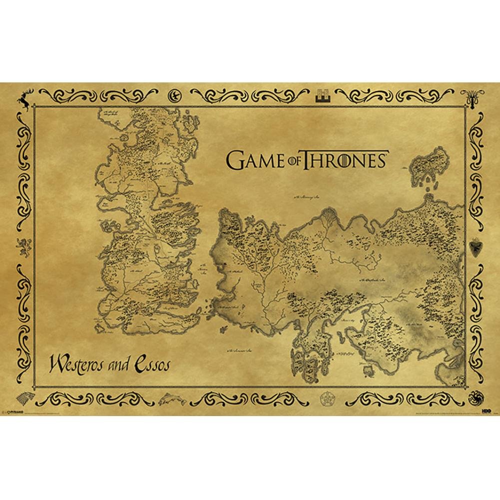 Pyramid International Game Of Thrones, Antique Map Maxi Poster
