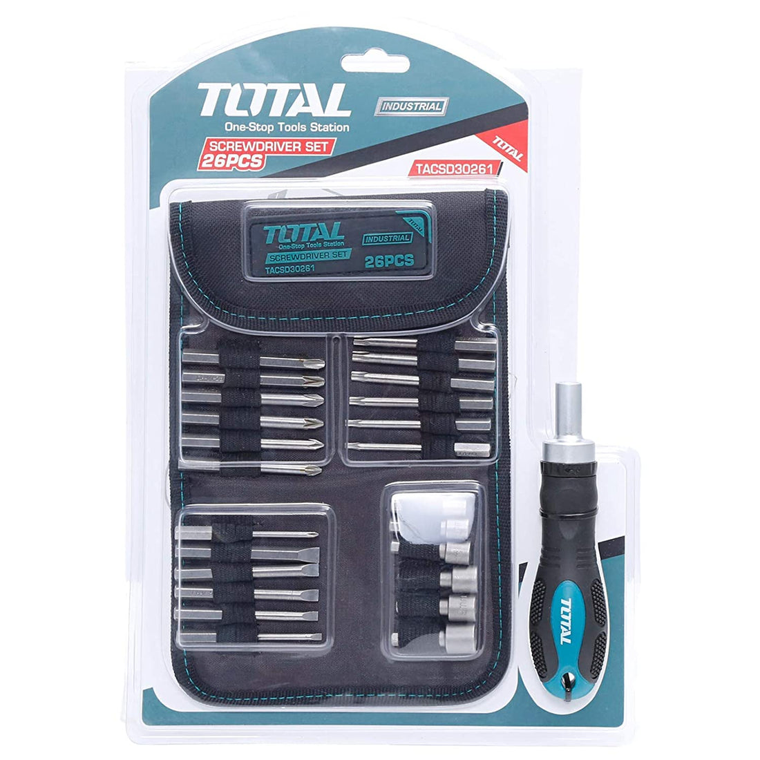 Total Tools 26 Pieces Screwdriver Bits Set Tacsd30261