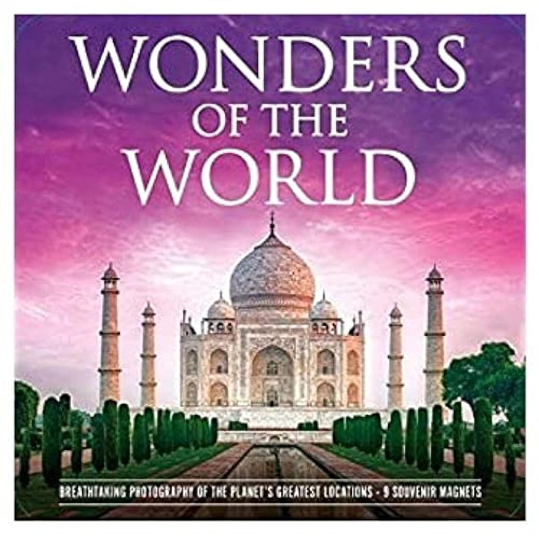 WONDERS OF THE WORLD - 9 SOUVENIR MAGNETS TIN BOX