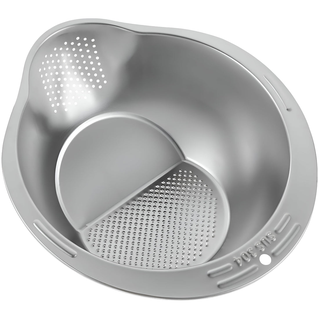 Kitchen Filter - Excellent Stainless Steel Mesh for Food Separation and Disposal with Stable Double Design Stainless Steel Filter with Double Base (1 pcs)