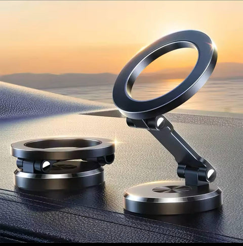 Magnetic Car Phone Mount, All-Metal Holder for Dashboard, Compatible with iPhone 15 14 13 Pro Max Plus