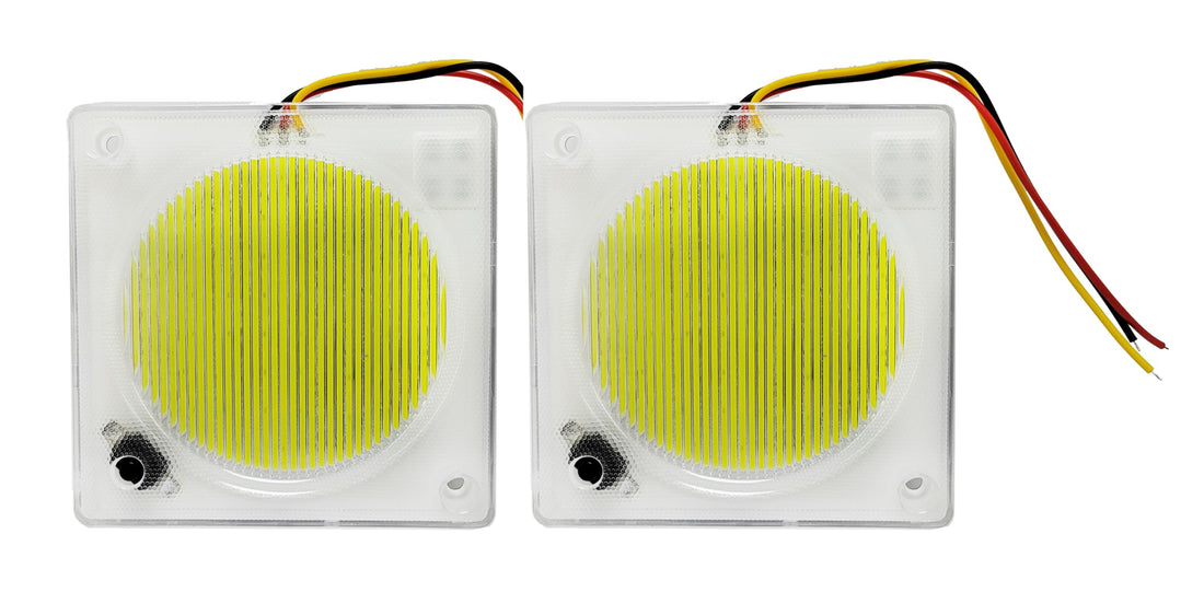 LED Interior Lights 12 or 24 Volt - Roof Lights with On/Off Switch, LED Interior Lighting for Car, Camping, Bus, Caravan, Boat, Home and Kitchen - 2 Pieces Code 6511 - KaberTrade