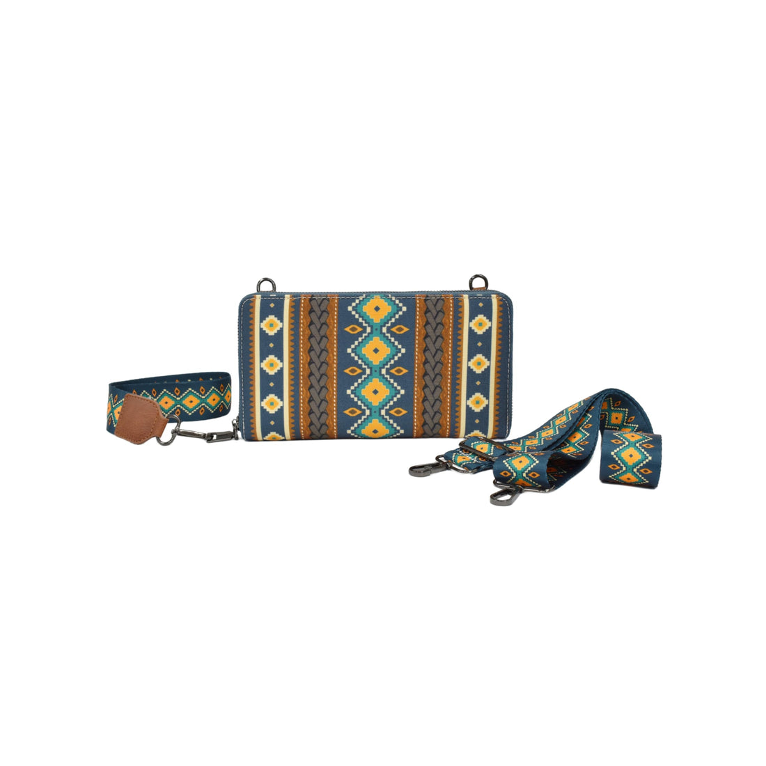 SHOWDAY Clutch Bag with Zipper, Full-Size Handbags for Women,Women Hand Wallet,High Quality Fabrics Handbags Bohemian Canvas Crossbody Bag Womens Hippie Bucket Bag