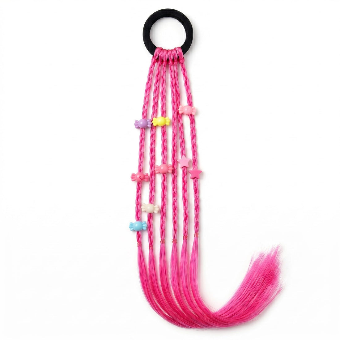 Catch Up Braided Elastic Hair Tie for Women and Girls, Strong Hold No Damage Ponytail Holder for Braids, Soft Stretch Hair Band for Thick and Thin Hair Daily Styling Accessory
