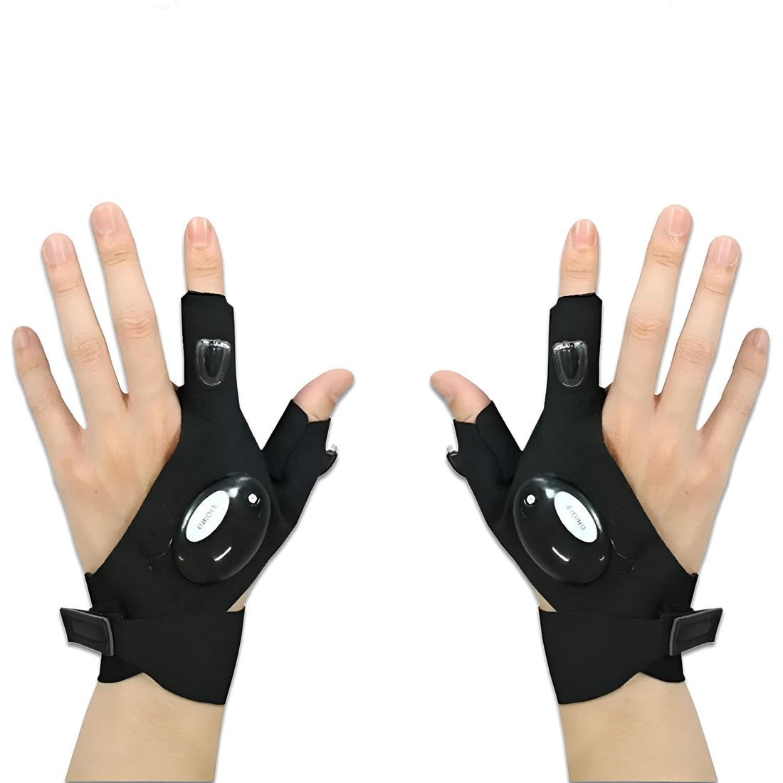 LED Fingerless Gloves Flashlight Battery Operated Waterproof Mechanical Flexible Design Perfect for Craftsmen Plumbers Precise Illumination Work