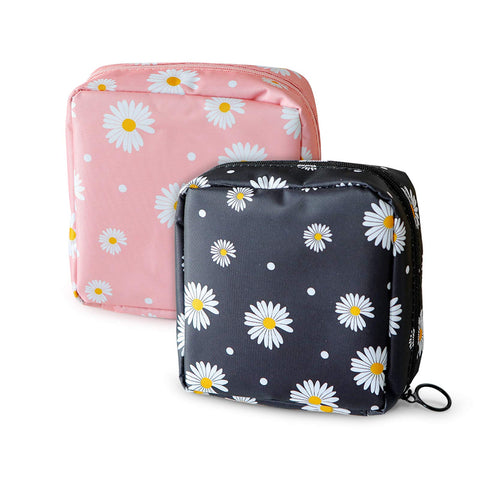 Sanitary Napkin Storage Bag,Menstrual Cup Pouch, Portable Sanitary Napkin Pads Storage Bags Feminine Menstruation First Period Bag for Teen Girls Women Ladies(2Pcs)