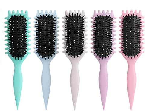 Twissta Curl Defining Brush for Curly Hair – Detangling & Styling Brush for Women & Men, Defines 2A to 4C Curls, Reduces Frizz, Perfect for Wet & Dry Hair (Pack of 1) (Random Color)