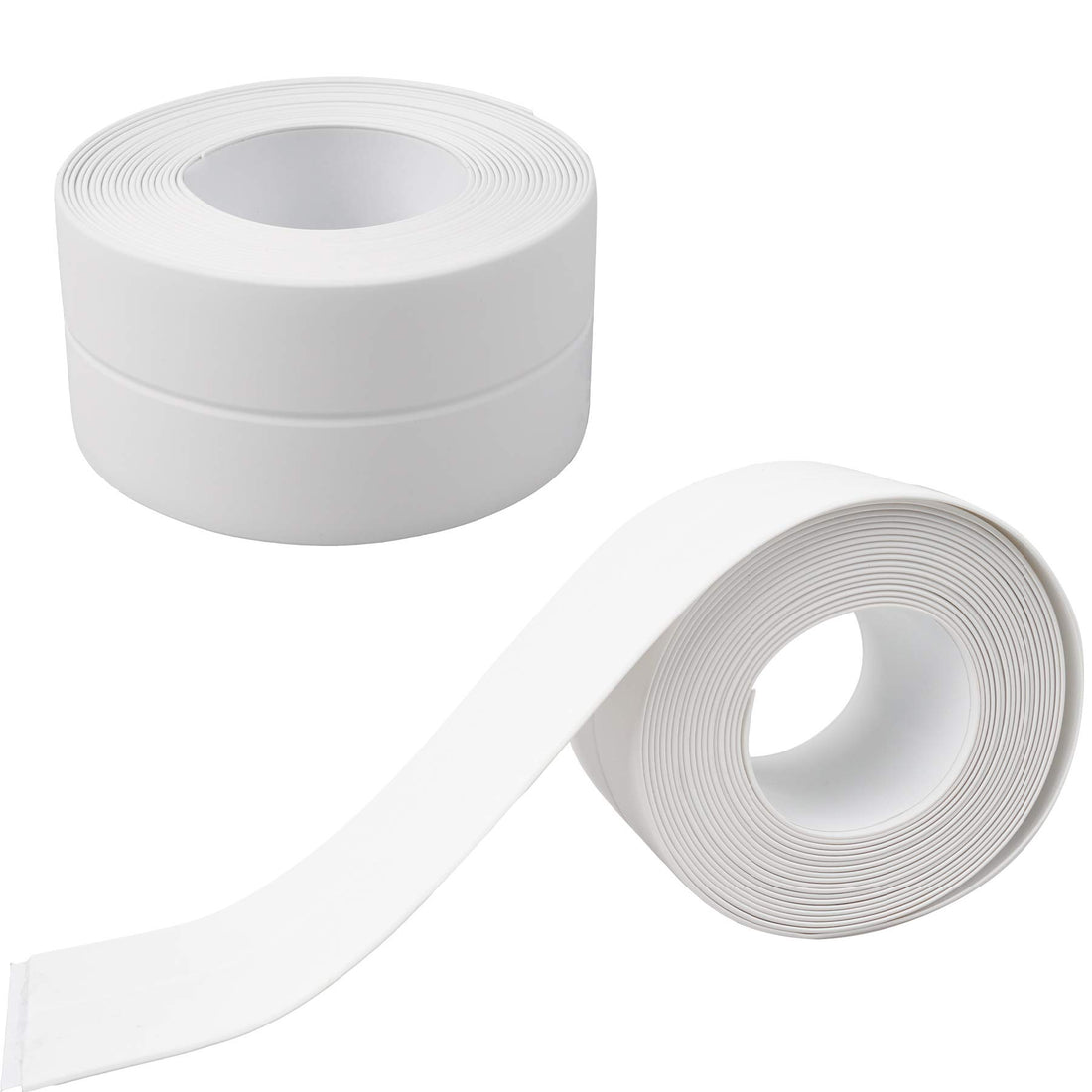 YSD Strip Sealing Tape (2 Pcs), White, Waterproof, Moisture-proof, Corrosion Resistance, Flexible Toilet Floor Wall Corner Sealing Tape, 3.8cm x 3.2M