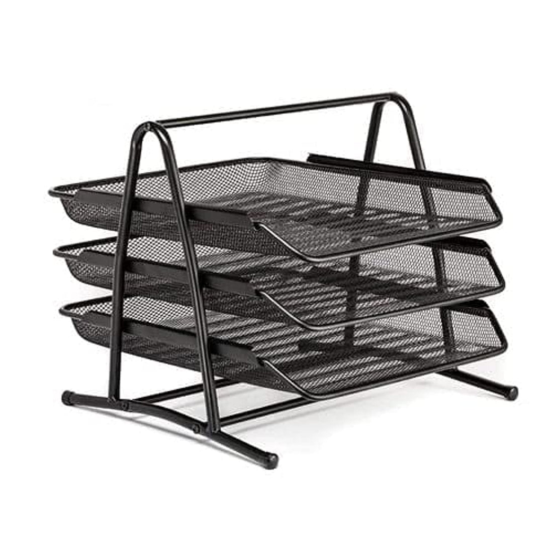 Hi-Range Desk Deposit Tray 3 Layer A4 Metal tray Office Desk Organiser Paper office Mesh Document Basket File Paper Tray Letter Organiser Holder Desktop Accessories