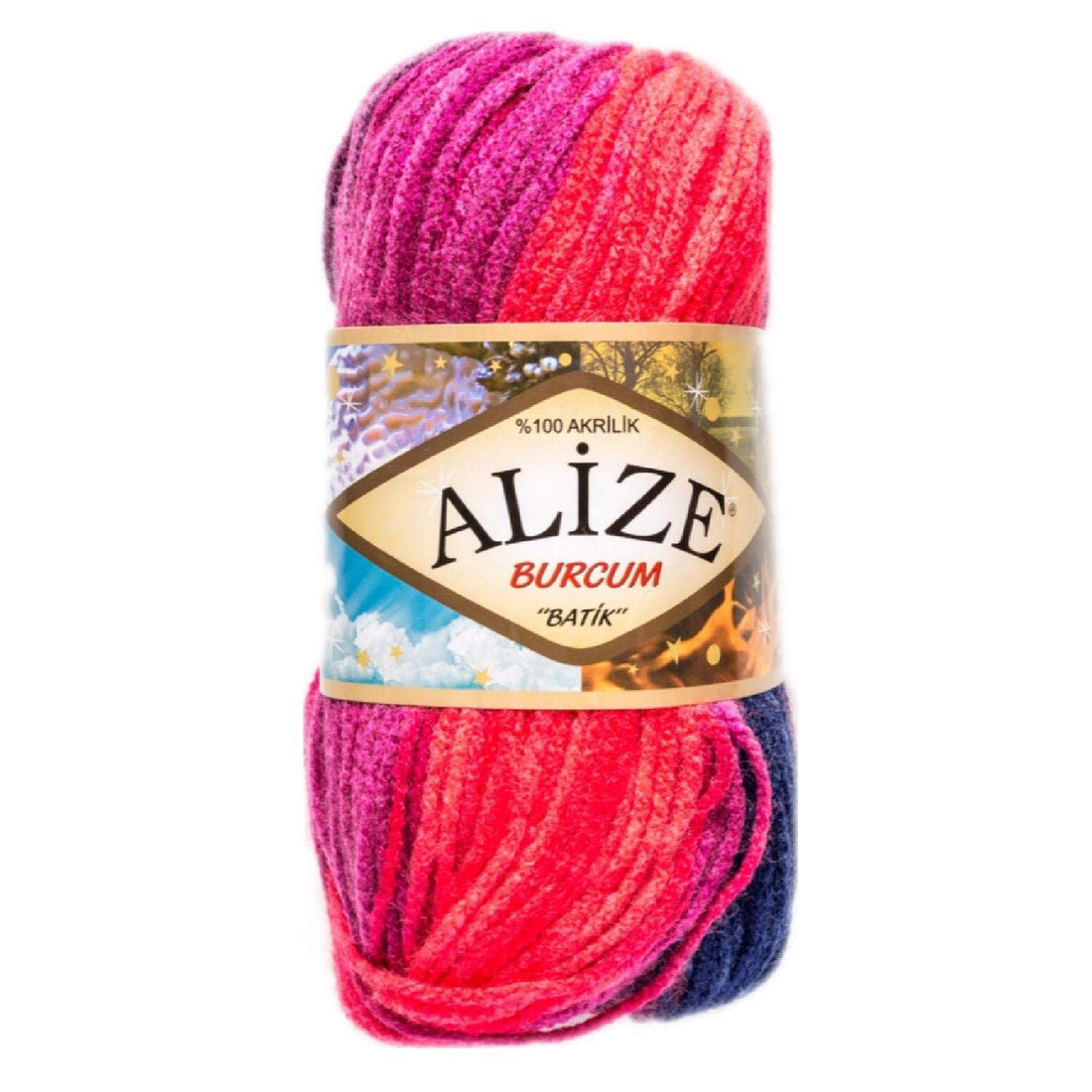 Alize Burcum Batik Multi Color No.6327 Crochet and Knitting Yarn