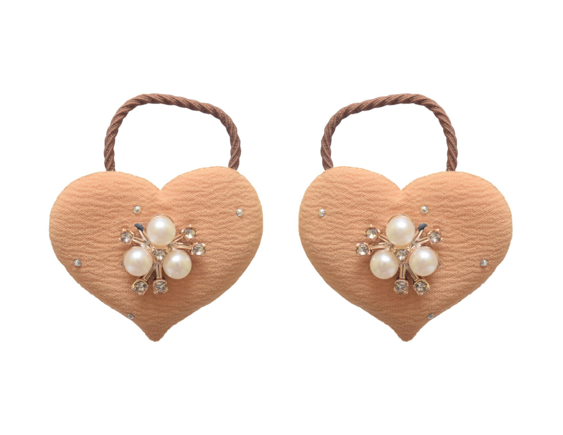 Daphne 2 Pieces Heart-Shaped Hair Ties - Semon