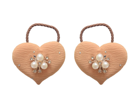 Daphne 2 Pieces Heart-Shaped Hair Ties - Semon