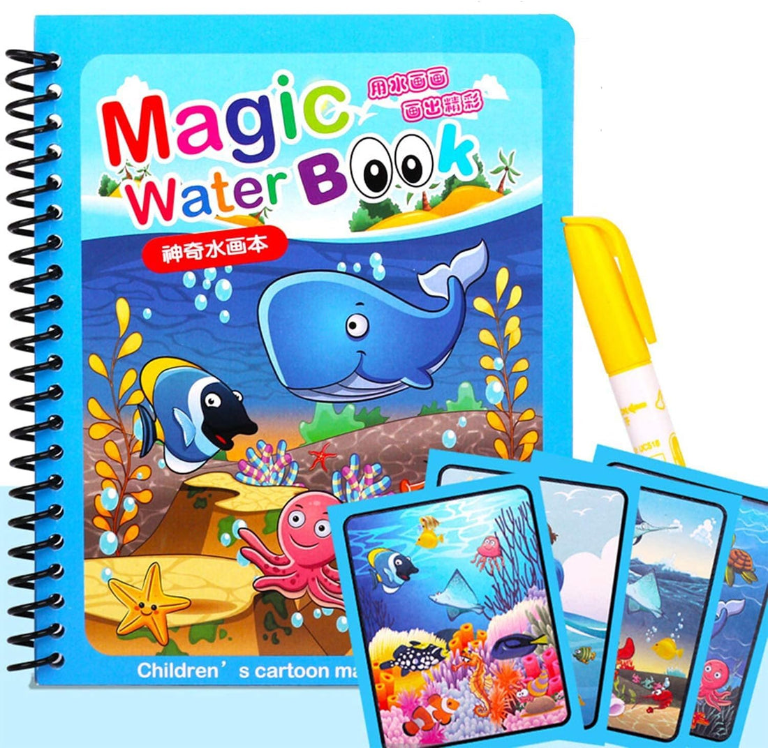 Next Store Magic Coloring Book Watercolor Sketchbook with Pen for Kids