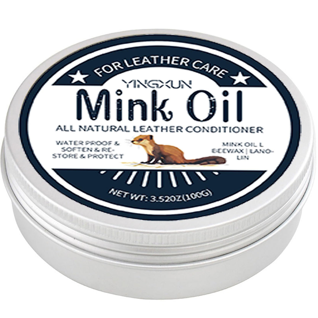 GQ Mink Oil Leather Conditioner Cleaner for Leather Boots, Mink Oil Kit 100g with Sponge, All-Natural Waterproof Soften and Restore Shoe, Boot, Saddle, Jacket, Purse, Glove, Vinyl and Leather Products