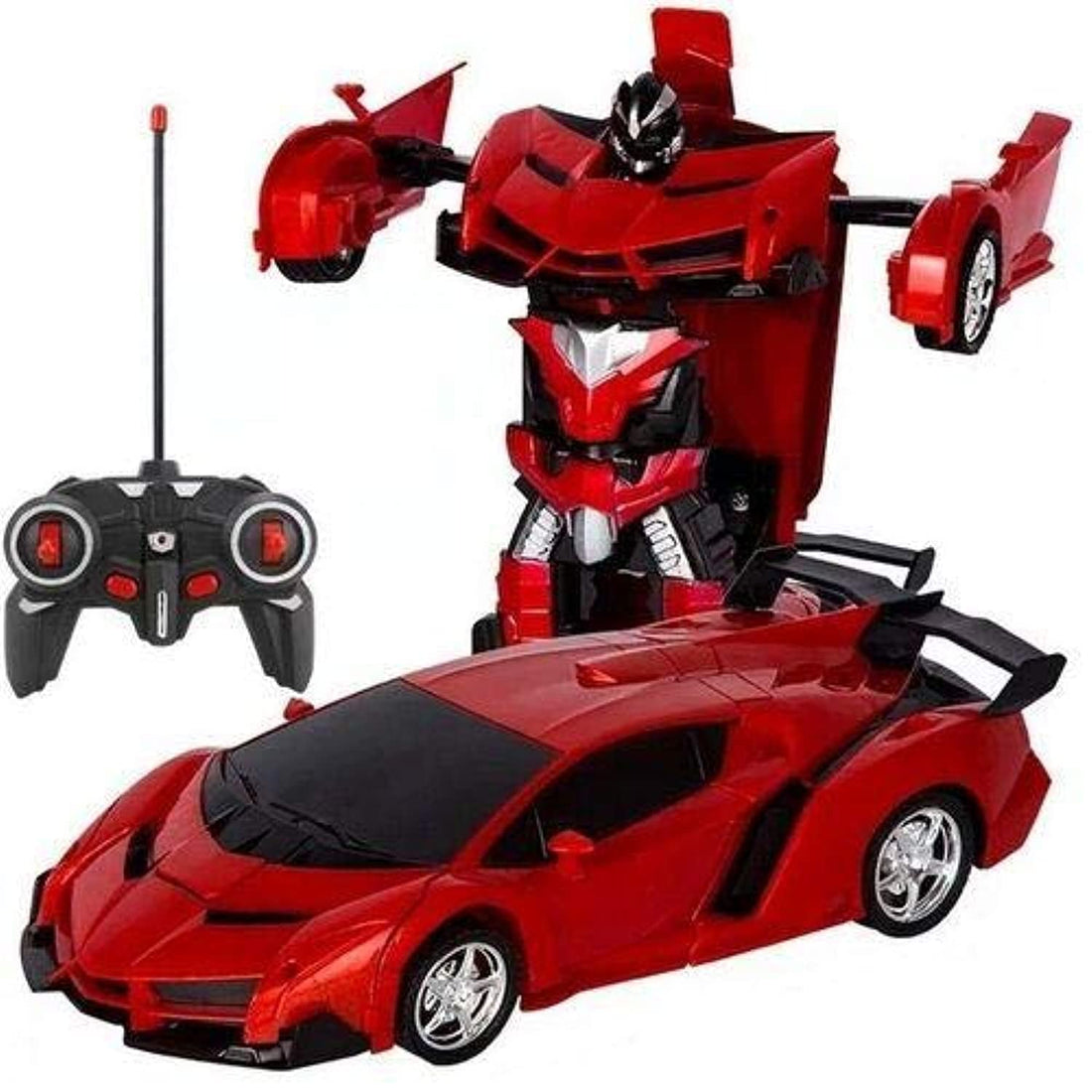 Play-Doh Robot Car Transformer Toy with Remote Control for Boys - Red