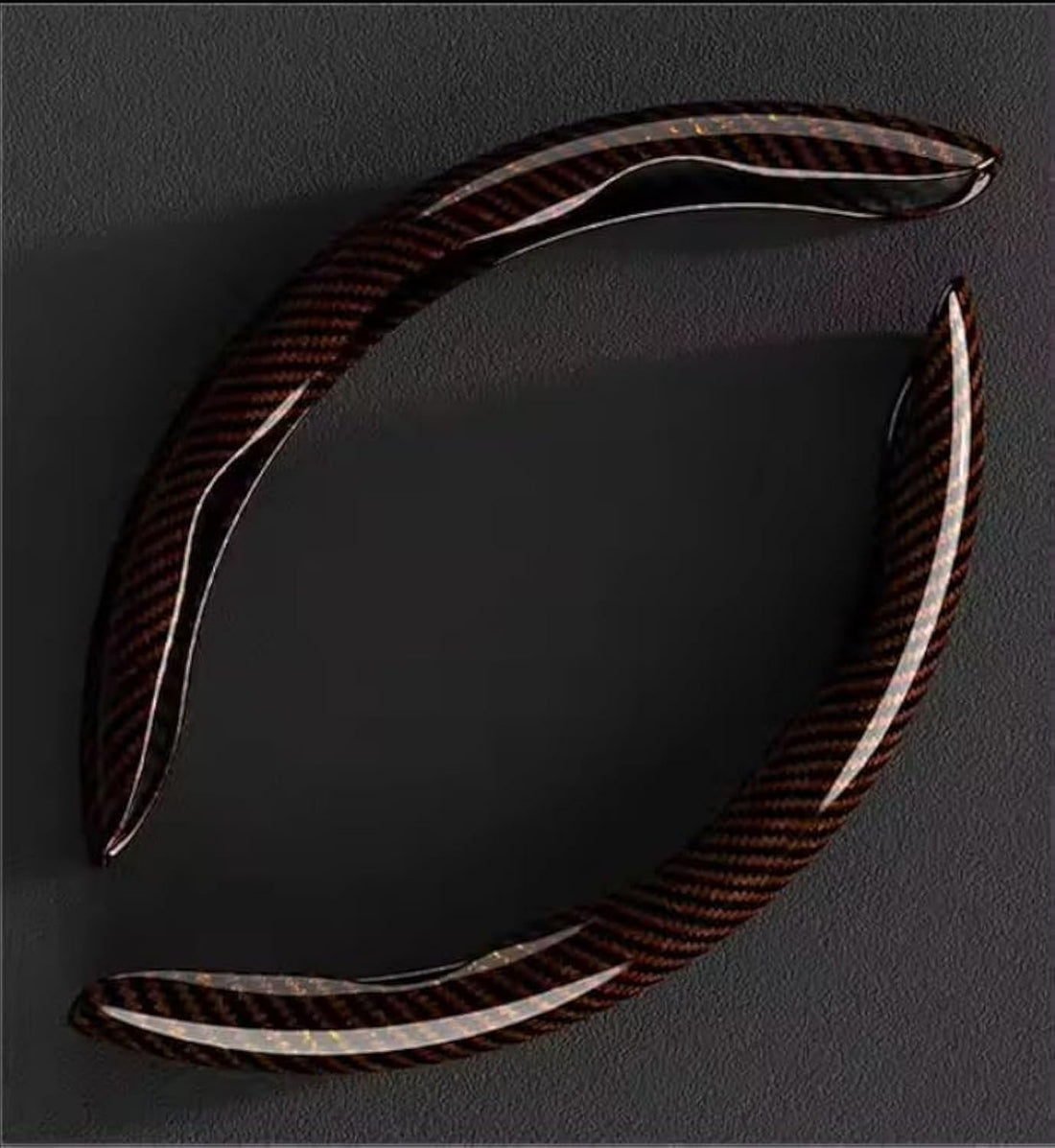 Carbon fiber Steering wheel Handle Cover (Brown)