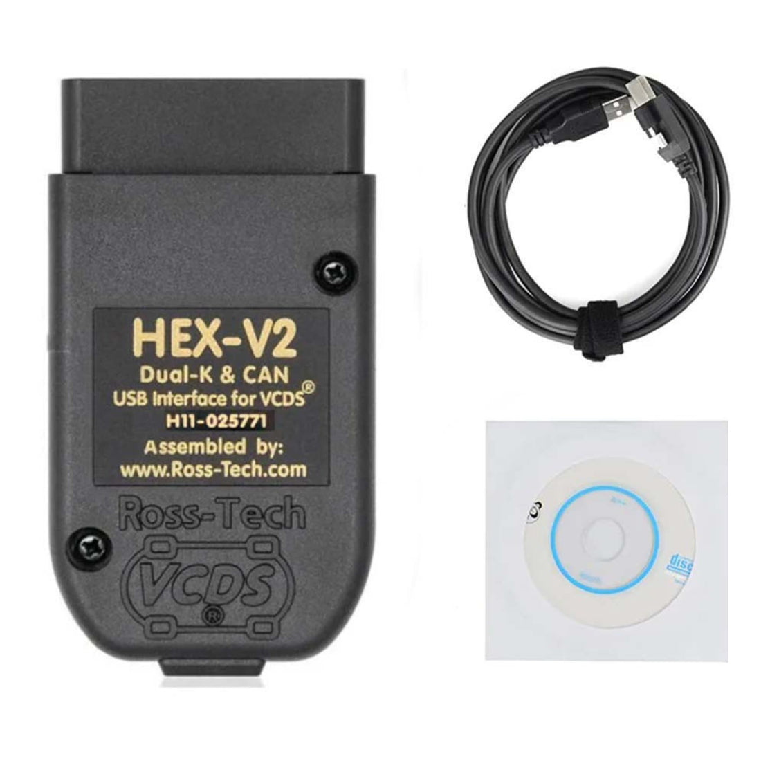 OBD2 Diagnostic Cable HEX V2 VAG 23.3V23.11.22.9 21.9 for VW/Audi/Skoda/Seat Auto Reader USB Cable Scanner (English+French)
