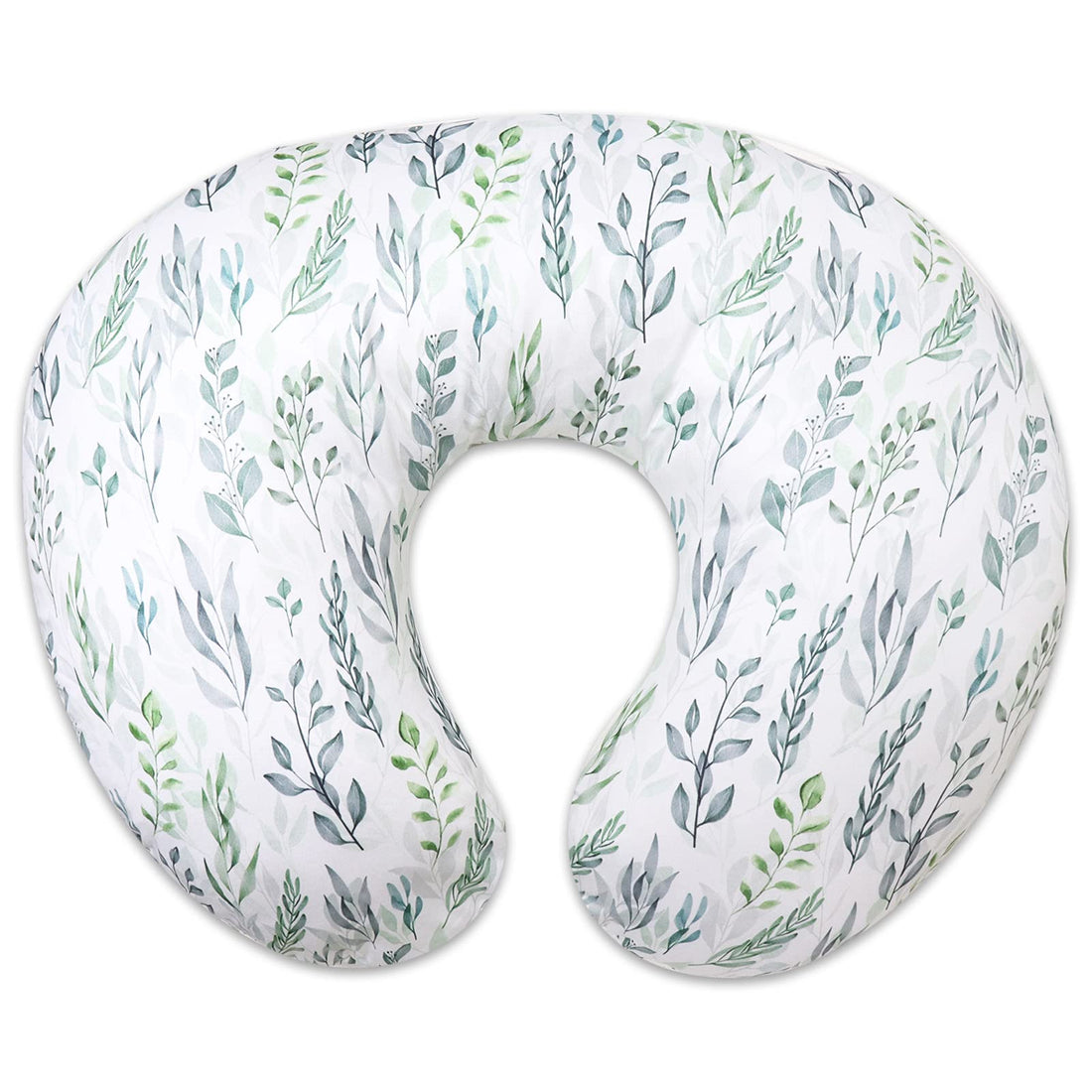 Moro Moro 3 Nursing Pillow Cover Stretchy Removable Cover For Breastfeeding Pillows, Ultra Soft Comfortable Slipcover For Baby Girl And Boy, Green Leaf