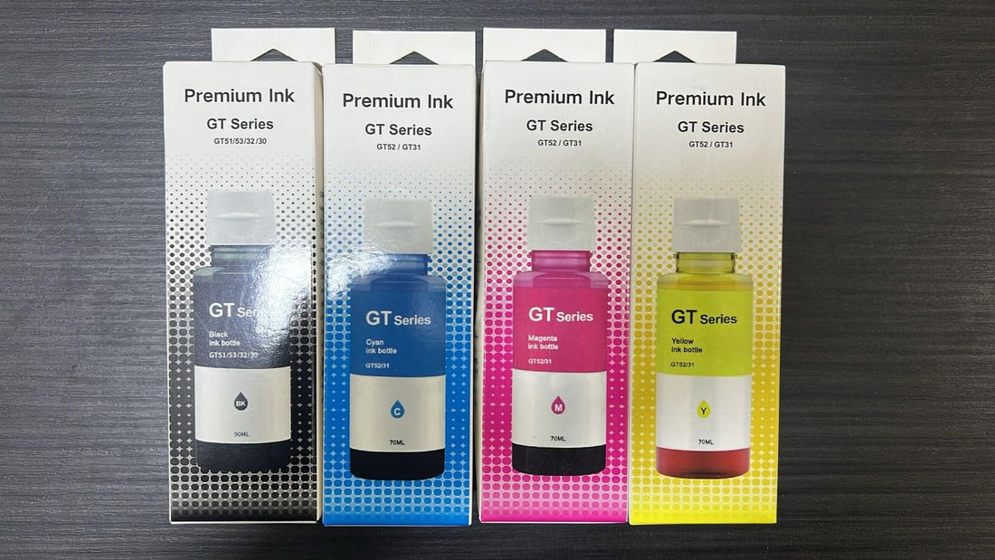 Compatible Ink Bottles for HP GT53XL GT52 (4 Pack) Black, Cyan, Magenta, Yellow