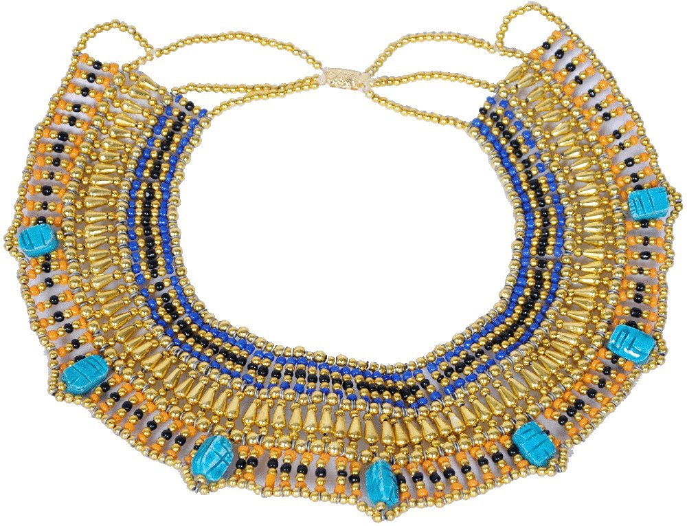 CraftsOfEgypt Cleopatra Egyptian Collar Necklace Design Costume Accessories Halloween, Multicolor