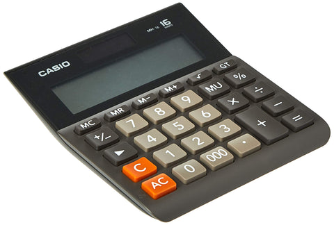 Casio 16 digits desktop calculator mh-16-bk, black