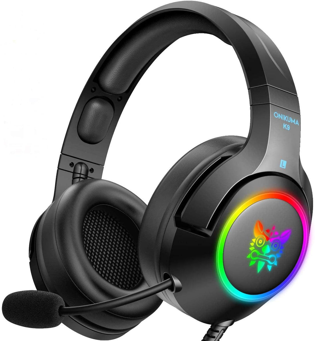 ONIKUMA K9 Portable Anti-noise Super Bass Stereo Headphones Laptop Computer Game Headset with Microphone Stretchable Headband