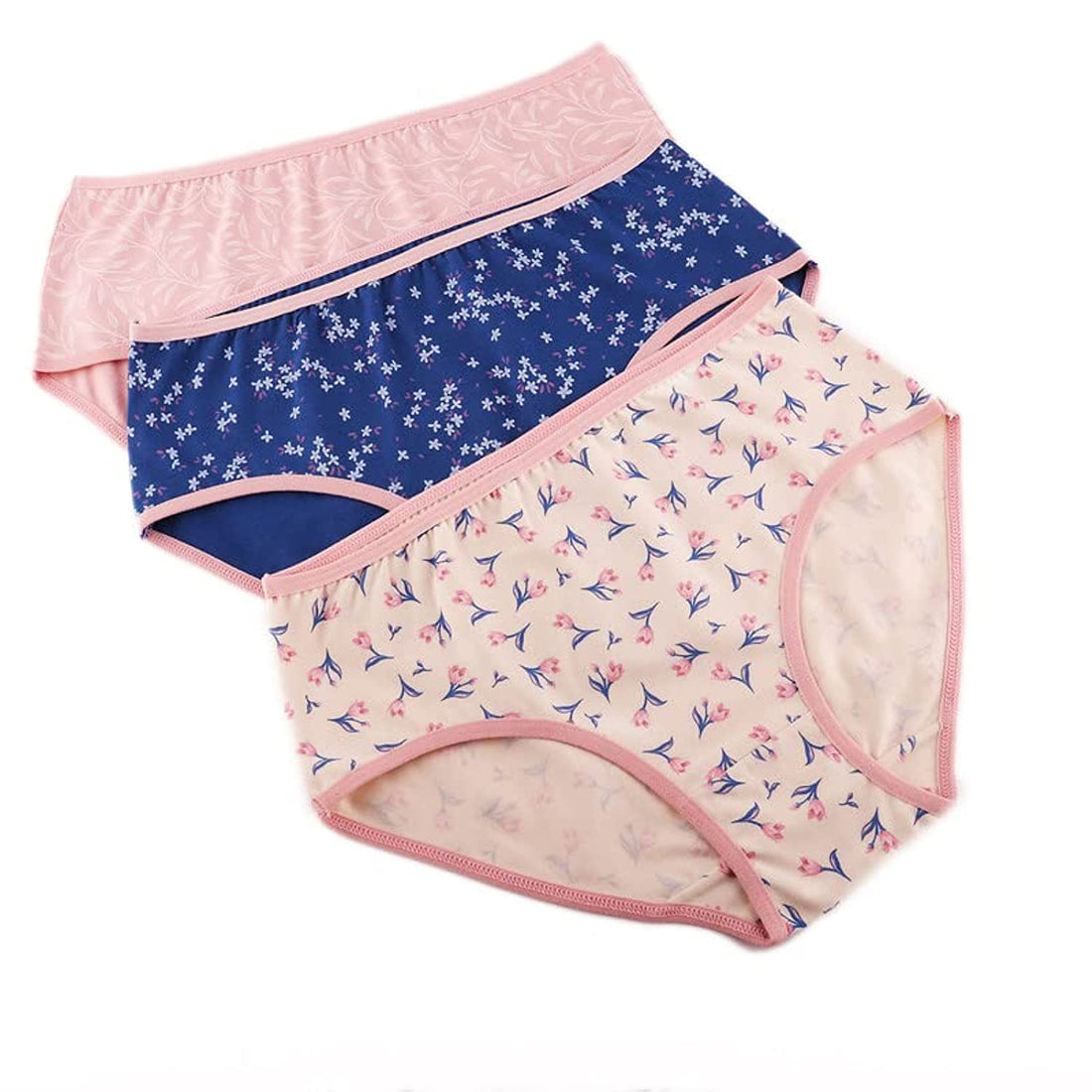 milk Pack Of 3 Midi Printed Undies Rosal For Women XXX-Large Seimon/Blue