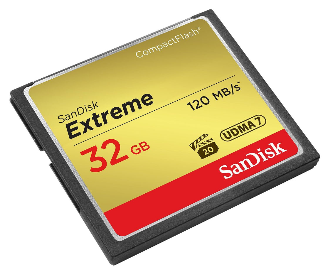 SanDisk Extreme CF 120MB/s, 85MB/s write, UDMA7, 32GB