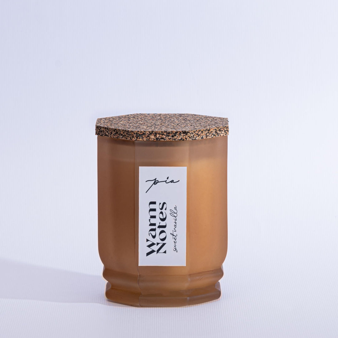 Pia Warm Notes Scented Candle Vanilla Ice Cream 100% Soy wax | Relax & Stress Relief | Long-lasting fragrance | Handmade 2 Wicks Home Decor Luxury Glass Gift | 240 grams 8.5 OZ 38 hour burn time