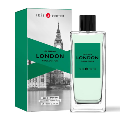 Prêt À Porter London Eau De Parfum For Men, A Fresh And Modern Aromatic Fougère, Green Apple, Ginger And Vetiver, 100Ml (3.3Oz)