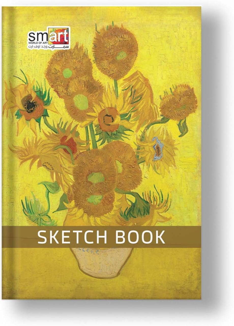Smart Van Gogh High Quality Sketch Book, 40 Sheets, Light Cream, 24 x 16.50 cm, 95 g for Drawing and Art - Multi Forms - (3)