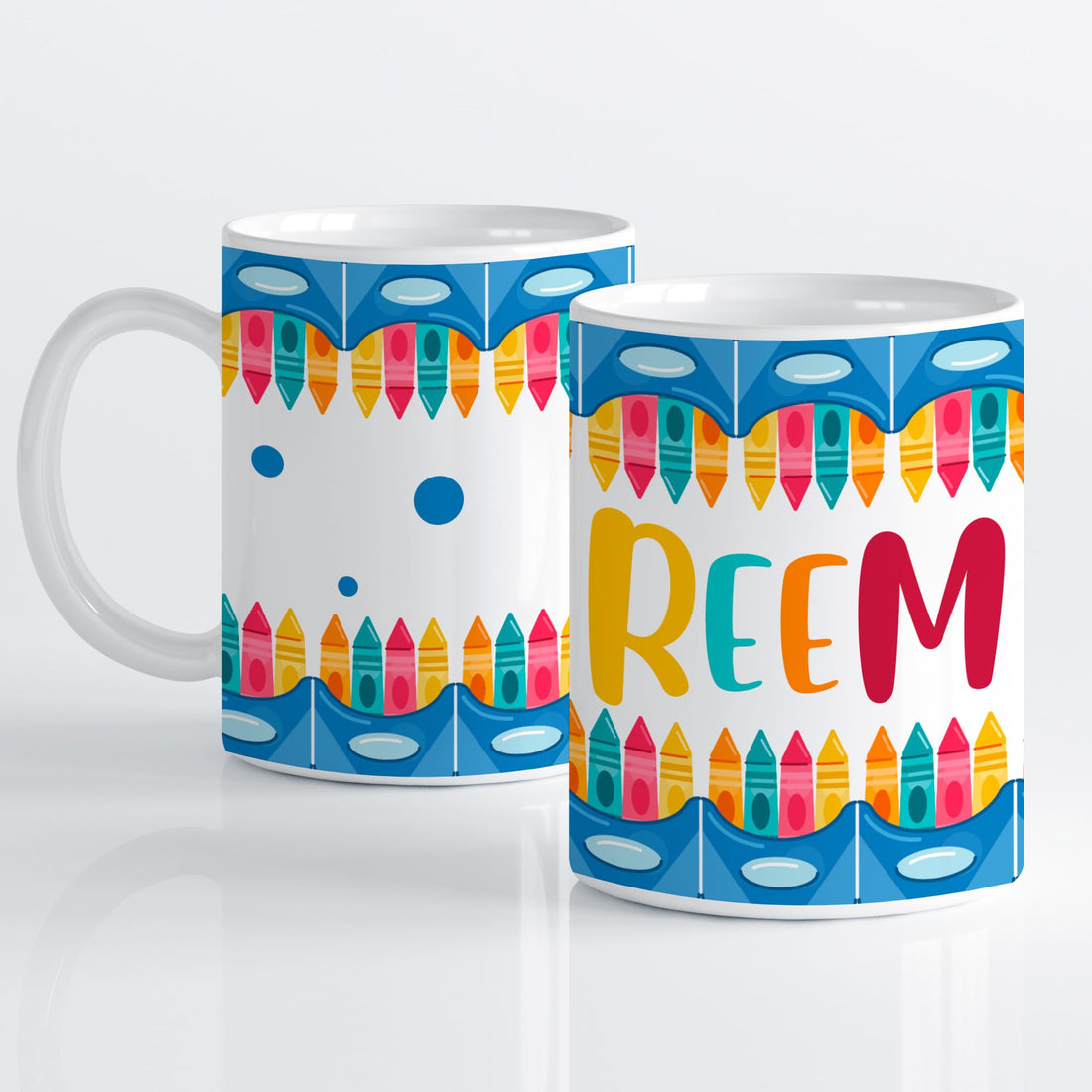 Lil Guava Reem Mug - Vibrant School Pens - Ideal School, University, or Teacher Gift - 11oz Coffee Cup - Back to School - Present Ideas for Children - Custom Name Mugs