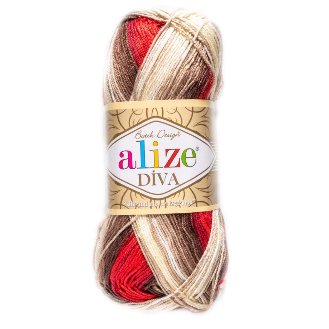 Alize Diva Multi Color No.4574 Microfiber Crochet and Knitting Yarn
