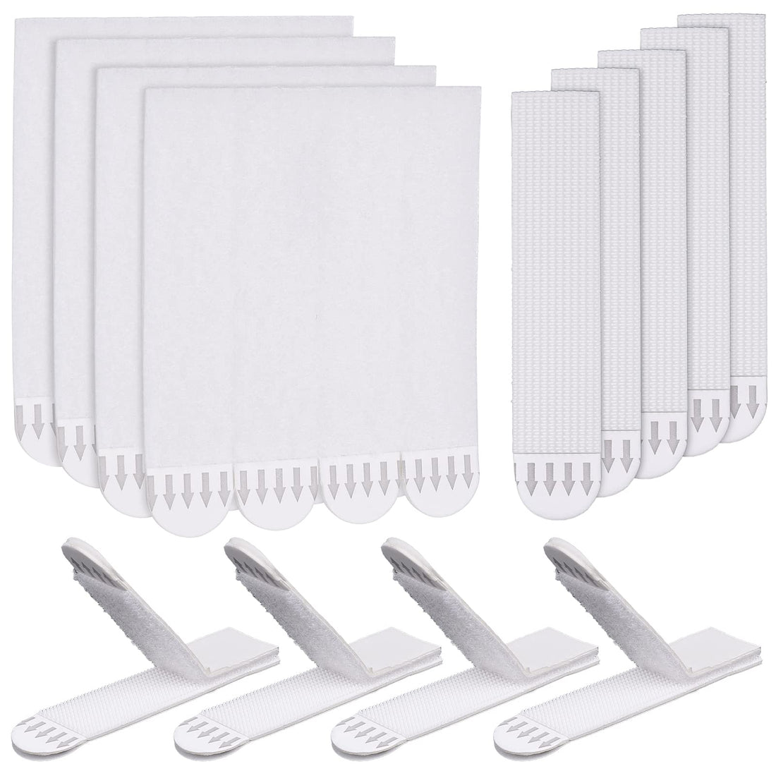 Abeillo 15-Pairs (30 Strips) Heavy Duty Picture Hanging Strips, No Nails, Removable Hook and Loop Tape, No Damage Wall Hangers for Frame and Wall Art