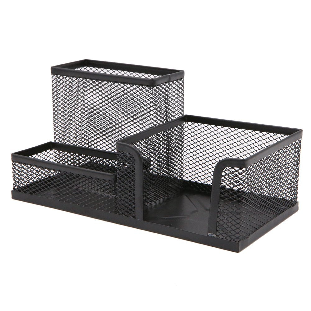 Metal Wired Mesh Design Multifunctional Desk Organizer,Desk Tidy,Pen Holder,Card Case,Storage Box for Home Office Desktop Decration